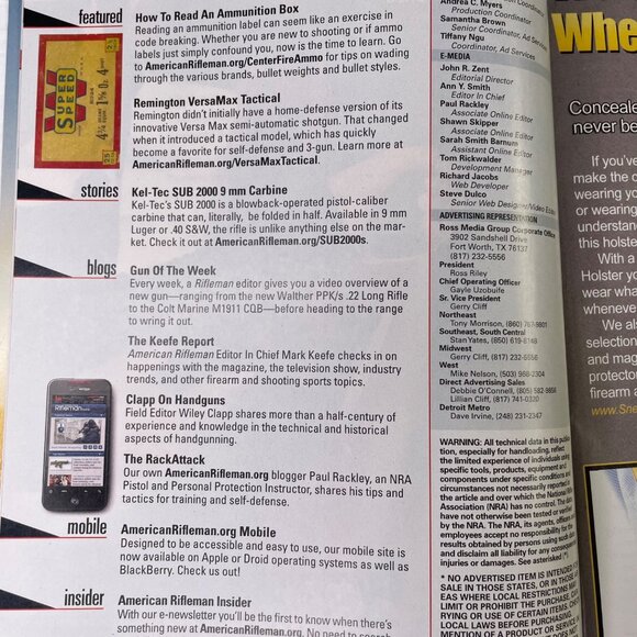 American Rifleman NRA Magazine September 2013 Vol 161 No 9 u National Rifle Ass - Picture 7 of 14